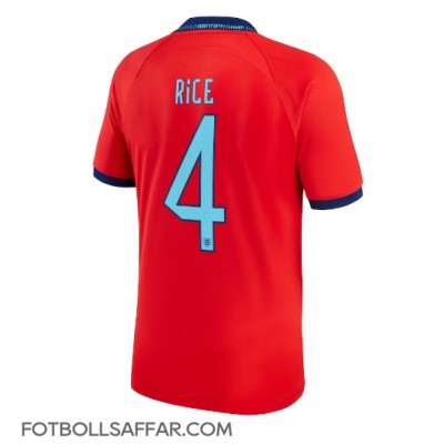 England Declan Rice #4 Bortatröja VM 2022 Kortärmad